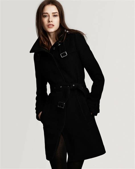 burberry brit mantel damen schwarz